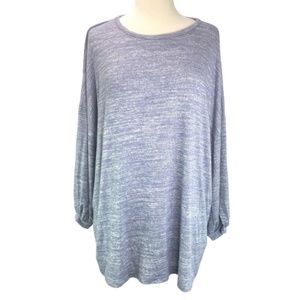 Sadie & Sage Womens Tunic Top Gray Space Dye S
